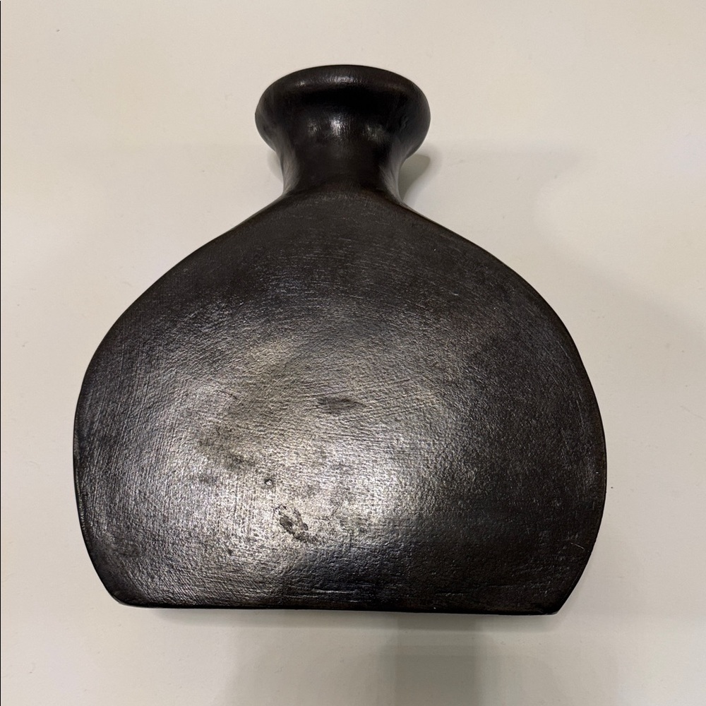 Brown Decorative vase ceramic 8.5 x 8 inches wide